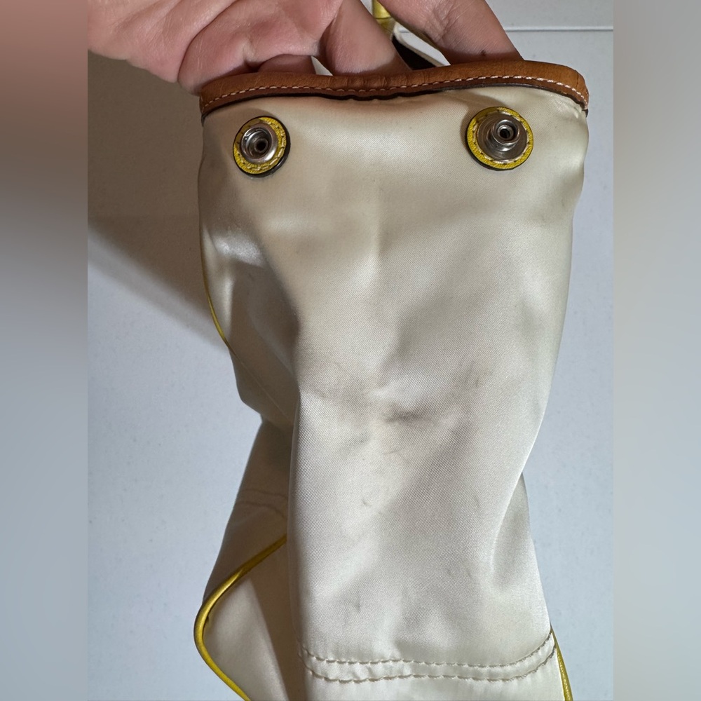 Vintage Coach Cream & Yellow Women's Tote Bag - Picture 2 of 9
